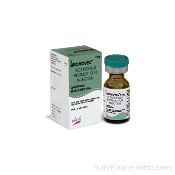 Poudre de bromure de vécuronium pour injection 4 mg